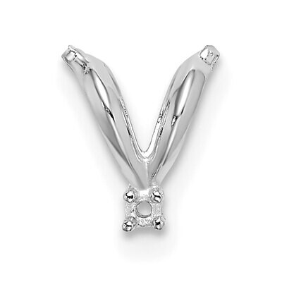 Casted Diamond Accent Bail 14k White Gold WG1571, MPN: WG1571,