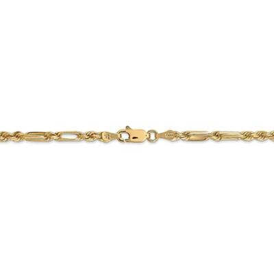 22 Inch 3.0mm Milano Rope Chain 14k Yellow Gold MIL060-22, MPN: MIL060-22, 883957319834