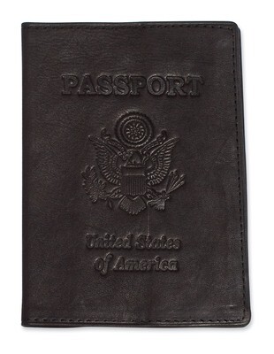 Black Leather Passport Cover GM1850, MPN: GM1850, 892925564312