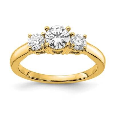 Si1/Si2, G H I, 3-Stone Engagement Ring 14k Gold Lab Grown Diamond RM4229E-100-CYLG, MPN: RM4229E-1…