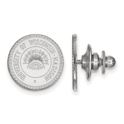 University of Wisconsin Crest Lapel Pin 14k White Gold 4W081UWI, MPN: 4W081UWI, 886774854946