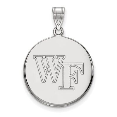 Wake Forest University Large Disc Pendant Sterling Silver SS035WFU, MPN: SS035WFU, 886774720715