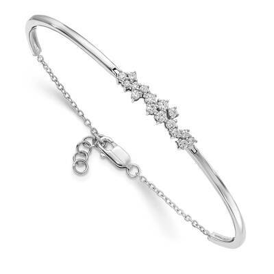 Diamond Bangle Bracelet 14k White Gold BM8402-050-WA, MPN: BM8402-050-WA, 883957182780