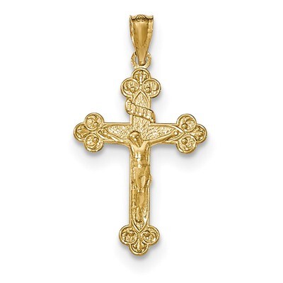 INRI Medium Crucifix Pendant 14k Gold Polished XR1495, MPN: XR1495, 191101368271