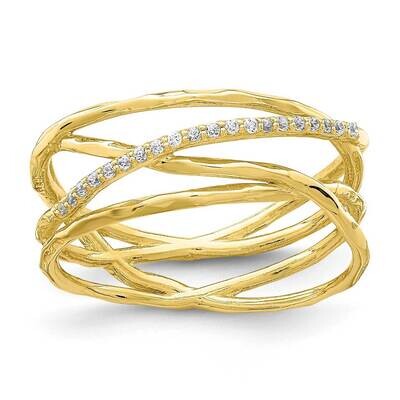 Ring 10k Gold CZ Diamond 10C1399, MPN: 10C1399, 883957846170