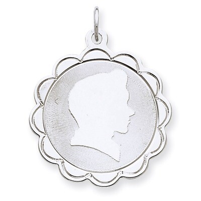 Boy Disc Charm Engravable Sterling Silver QM319/18, MPN: QM319/18, 883957496917