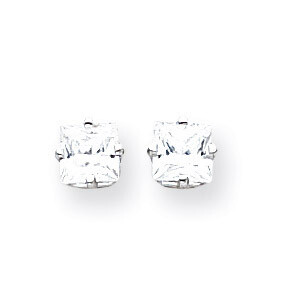 5mm CZ Diamond Earrings 14k White Gold XE61WCZ Diamond, MPN: XE61WCZ, 883957094151