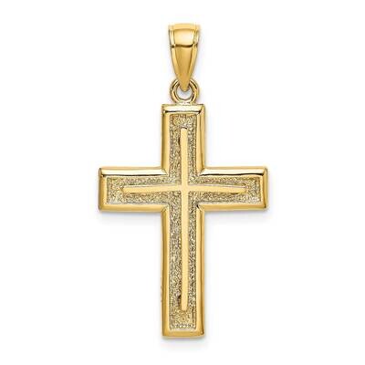 Cross Charm 14k Gold 2-D K8475, MPN: K8475, 63721804180