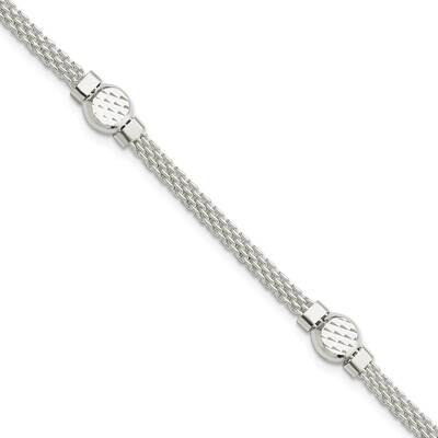 Mesh Fancy Bracelet Sterling Silver QG5995-7.5, MPN: QG5995-7.5, 191101781469