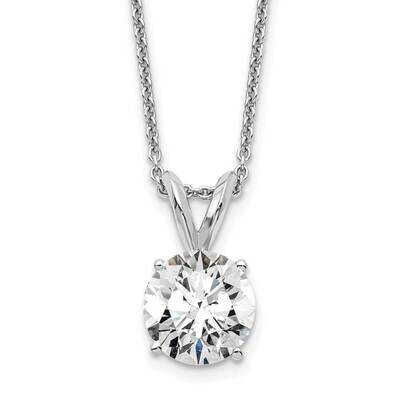 1.00Ct. Round Lab Grown Diamond Si1/Si2, J, Solitaire Necklace 14k White Gold PM4396-100-WLJ-18, MP…