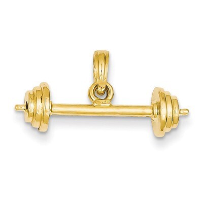 3-D Barbell Pendant 14k Gold C3563, MPN: C3563, 637218019878