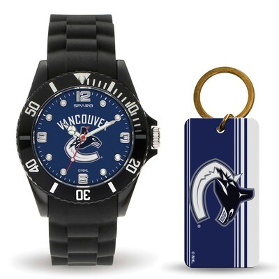 NHL Vancouver Canucks Watch &amp; Key Ring Gift Set GC5027