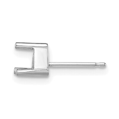 Triangle 3.0mm Post Earring Mounting 14k White Gold WG399, MPN: WG399,
