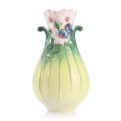 Franz Porcelain Cosmos Of Color Cosmos And Butterfly Small Vase FZ03006, MPN: FZ03006,