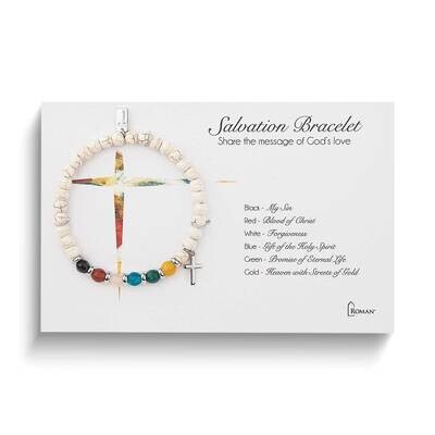 Silver-tone Salvation Stone Stretch Bracelet GM25594, MPN: GM25594, 89945735932