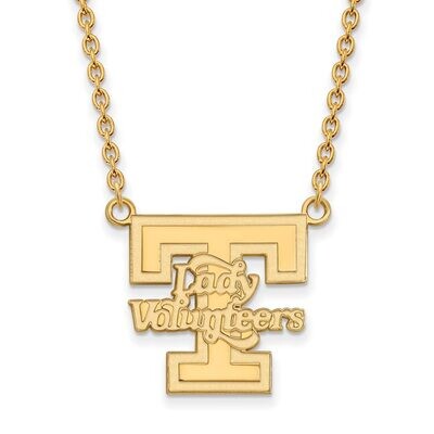 University of Tennessee Large Pendant with Chain Necklace Gold-plated Silver GP055UTN-18, MPN: GP05…