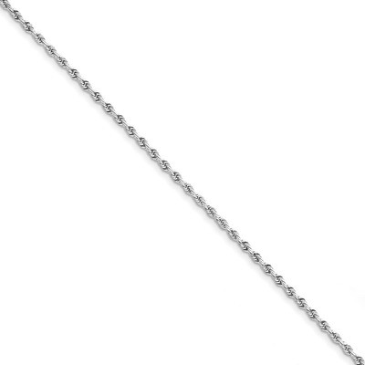 9 Inch 2.75mm Diamond -cut Quadruple Rope Chain 10k White Gold 10WQT021-9, MPN: 10WQT021-9, 1911016…