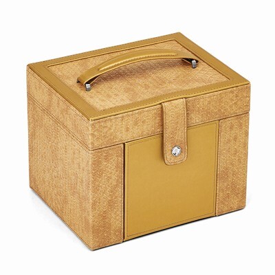 Gold Textured Pattern Jewelry Case GM8450