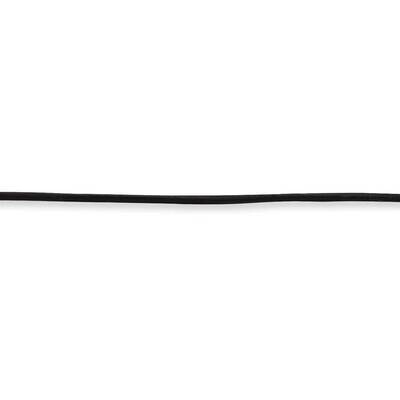 20 Inch 2mm Black Leather Cord Necklace Sterling Silver QG1306-20, MPN: QG1306-20, 886774118413