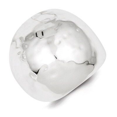 Dome Ring Textured Sterling Silver QR4214, MPN: QR4214, 883957556352