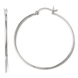 Leslie&#39;s Polished Hinged Hoop Earrings - Sterling Silver HB-VA03, MPN: VA03, 886774569956