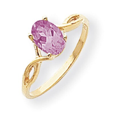 Pink Sapphire Ring 14k Gold 7x5mm Oval Y2197SP, MPN: Y2197SP, 883957543901