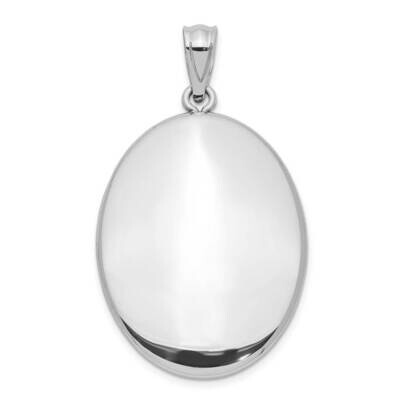 Polished Oval Open Pendant Sterling Silver Rhodium-plated QP5273, MPN: QP5273, 886774037233