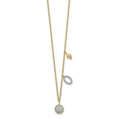Circles Necklace 14k Gold Diamond PM4703-010-YA, MPN: PM4703-010-YA, 883957212531