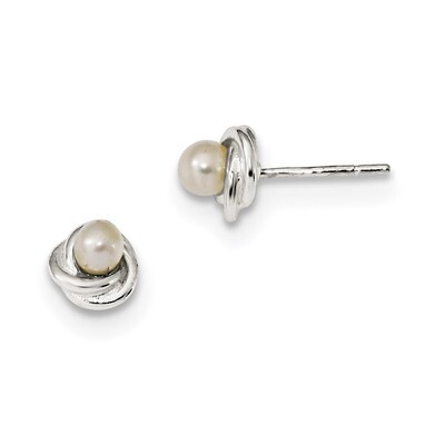 Freshwater Cultured Pearl Post Earrings Sterling Silver Polished QE13969, MPN: QE13969, 886774003443