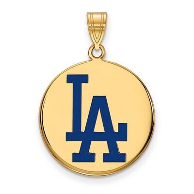 Los Angeles Dodgers Large Enamel Disc Pendant Gold-plated Silver GP018DOD, MPN: GP018DOD, 886774922…