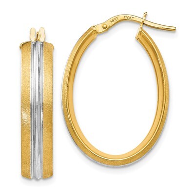 Leslie&#39;s Textured Hoop Earrings 14k Rhodium-plated HB-LE1414, MPN: LE1414, 191101759161