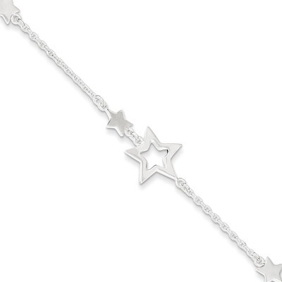 7.5 Inch Star Bracelet Sterling Silver QA71-7.5, MPN: QA71-7.5, 883957495255