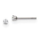 2mm Square Diamond CZ Stud Post Earrings Stainless Steel Polished SRE1098 by Chisel, MPN: SRE1098, …