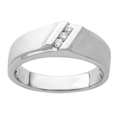 10k Gold White Gold Polished &amp; Brushed Diamond Ring RDD2362G-0WAB