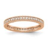 Polished 1/3CT Milgrain Edge Diamond Eternity Band 14k Rose Gold ET0003-033-7R4, MPN: ET0003-033-7R…