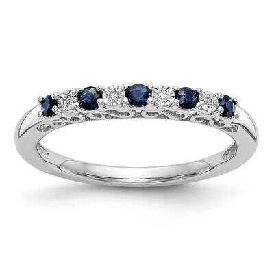 Diamond with Sapphire Band 14k White Gold RM3452B-SA-001-WAA, MPN: RM3452B-SA-001-WAA,