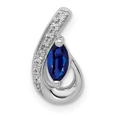 .28 Sapphire Pendant Slide 14k White Gold Diamond PM5282-SA-005-WA, MPN: PM5282-SA-005-WA, 88395749…