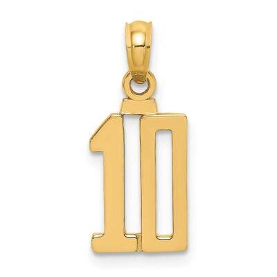 10 Block Style Charm 14k Gold NU10, MPN: NU10, 637218101184