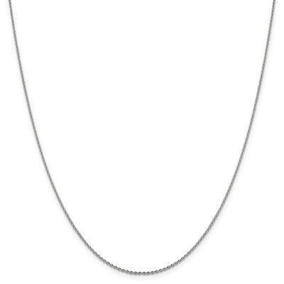 Leslie&#39;s 1.25 mm Diamond-cut Oval Open Cable Link Chain 20 Inch 14K White Gold HB-7210-20, MPN: 721…