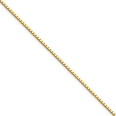 0.9mm Box Chain with Spring Ring 20 Inch 14k Gold BOX087S-20, MPN: BOX087S-20, 886774434360