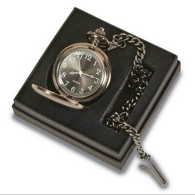 Gun Metal Pocket Watch with 12 Inch Chain GM21857, MPN: GM21857, 47105033298