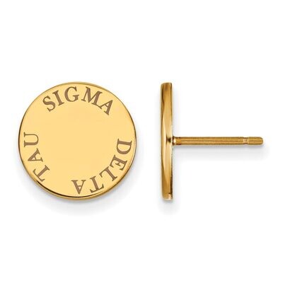 Sigma Delta Tau Enameled Post Earrings Gold-plated Silver GP020SDT, MPN: GP020SDT, 886774925219