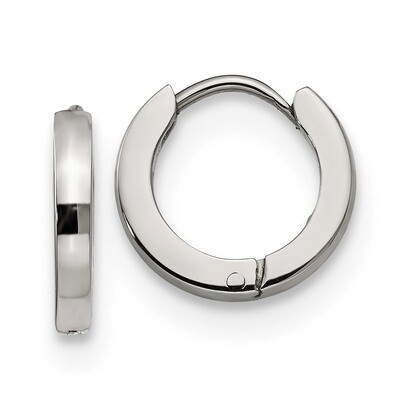 2.2mm Hinged Hoop Earrings Stainless Steel Polished SRE1216 by Chisel, MPN: SRE1216, 191101499197