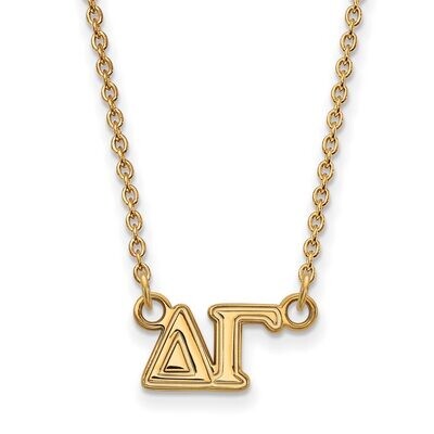 Delta Gamma Medium Pendant with 18 Inch Chain Gold-plated Silver GP007DG-18, MPN: GP007DG-18, 88677…