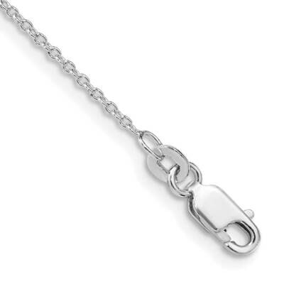 1.25mm Cable Chain Anklet 9 Inch Sterling Silver Rhodium-Plated QCL035R-9, MPN: QCL035R-9, 19690416…