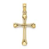 Beveled Cut-Out Cross Pendant 10k Gold Polished 10K8430, MPN: 10K8430,