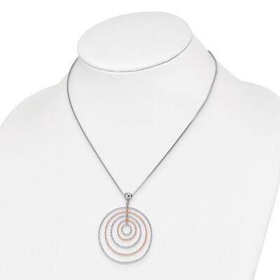 Leslie&#39;s 1.5 inch extender Necklace Sterling Silver Rose-gold Plated Diamond-cut HB-QLF1044-16, MPN…