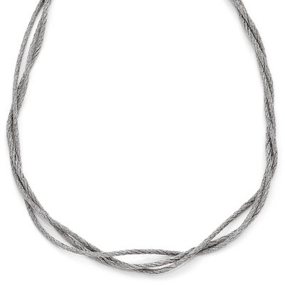 Leslie&#39;s Mesh Three Strand Necklace - Sterling Silver HB-QLF350-18, MPN: QLF350-18, 883957038193