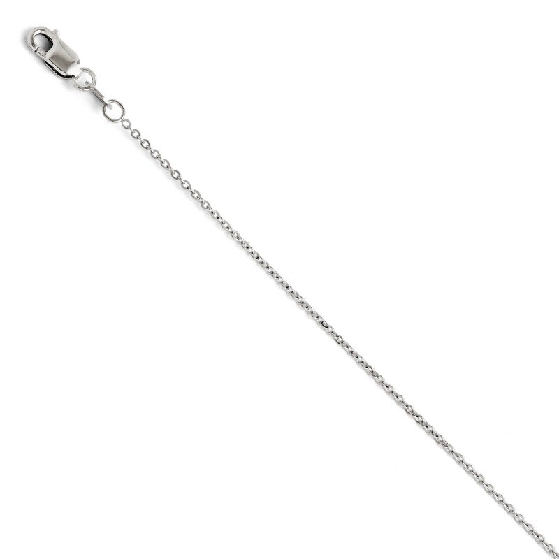 Flat Cable Chain 24 Inch 14k White Gold HomeBello