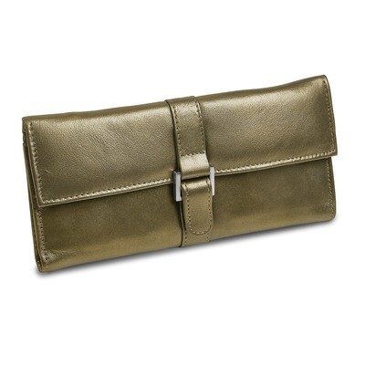 Pewter Leather Snap Buckle Jewelry Wallet GM17717, MPN: GM17717, 191101878008
